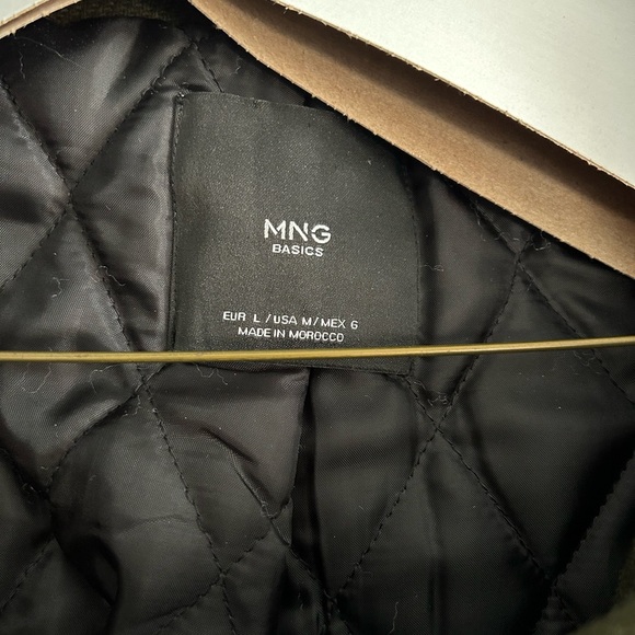 MANGO Basics Olive Green Wool Coat - Picture 7 of 8